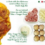 Ingredienti per la Ricetta della Dieta Mediterranea "Frittata con Salame e Formaggio Pecorino Fresco"