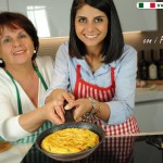 Silvia Lanzafame A.U. Dieta Mediterranea srl insieme a Mamma Franca ci mostra la "Frittata con Salame e Formaggio Pecorino Fresco"